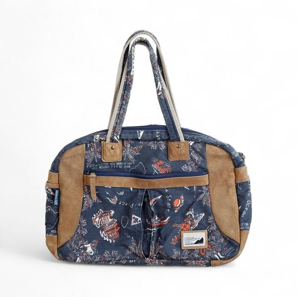 [MASTERPIECE] 하와이안 그래픽 스웨이드 보스턴백