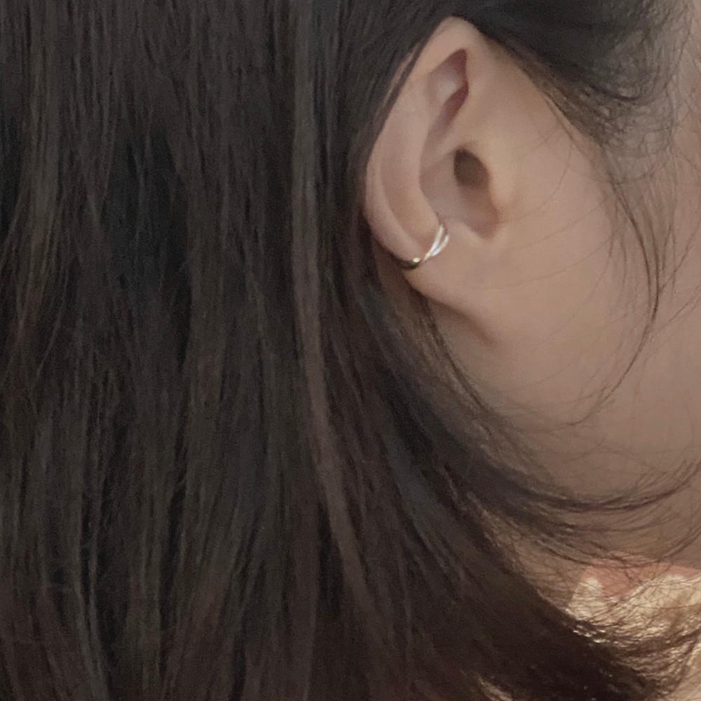 (낱개판매) 925실버 CROSS 은 이어커프