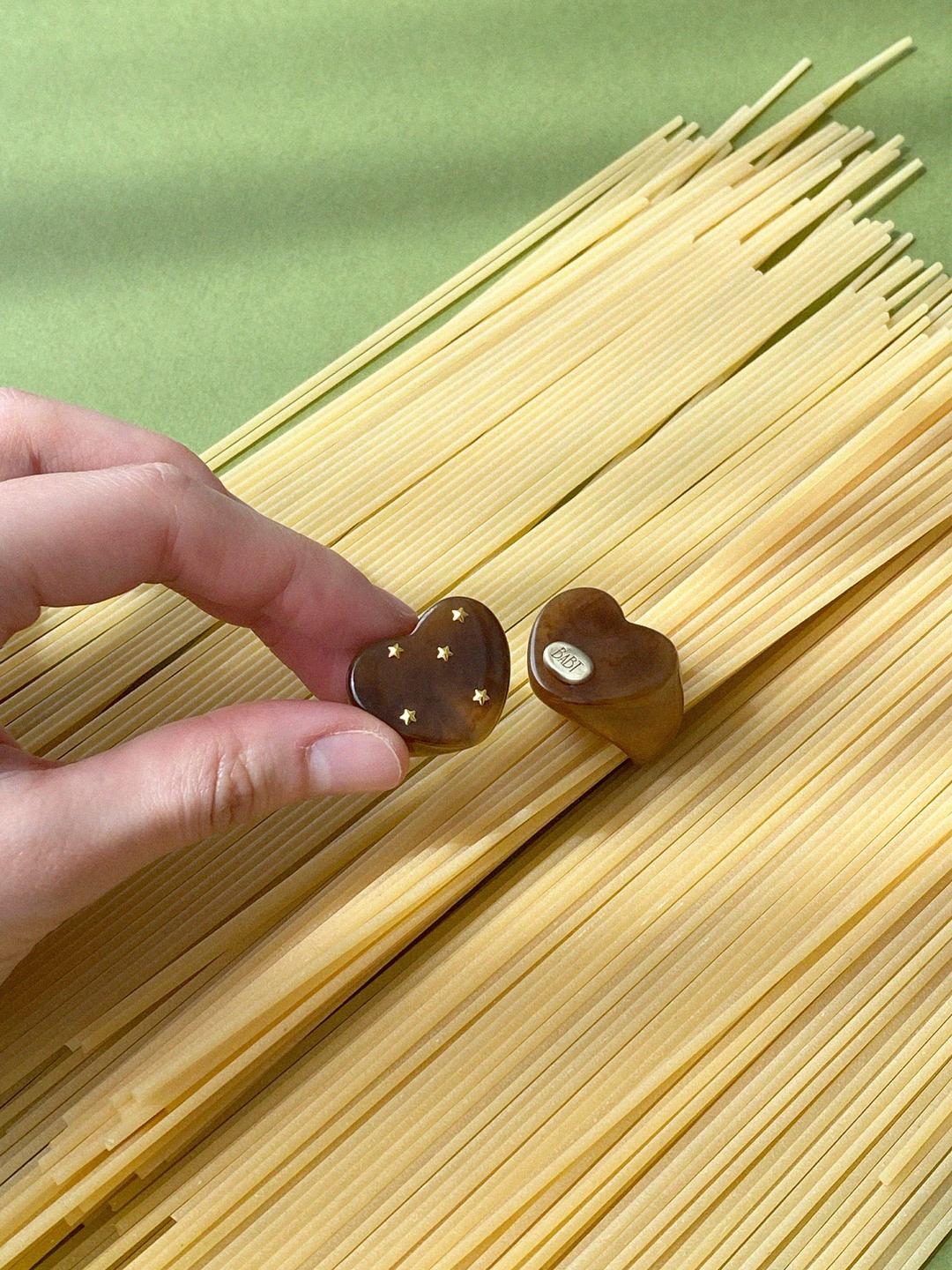 BABT MOCHA JAM HEART RING (2STYLE)