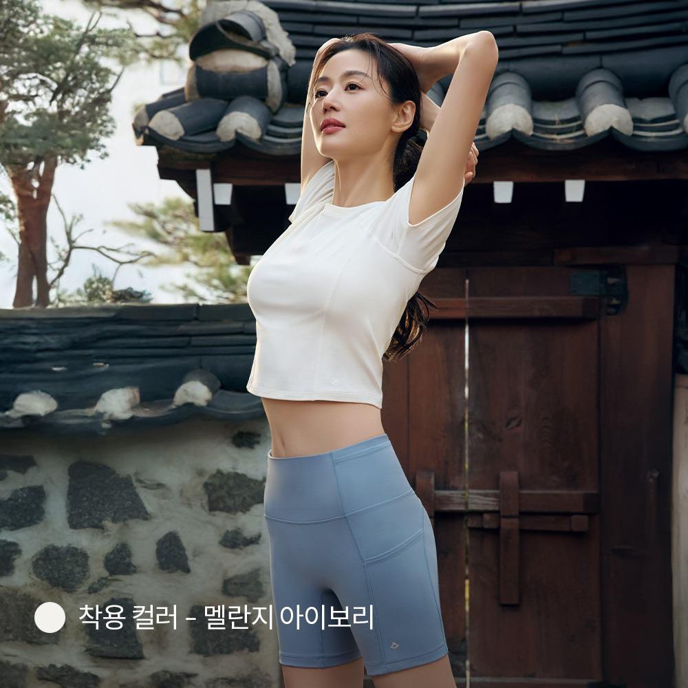 [1+1] NEW 에어터치 페이스 숏슬리브 크롭티