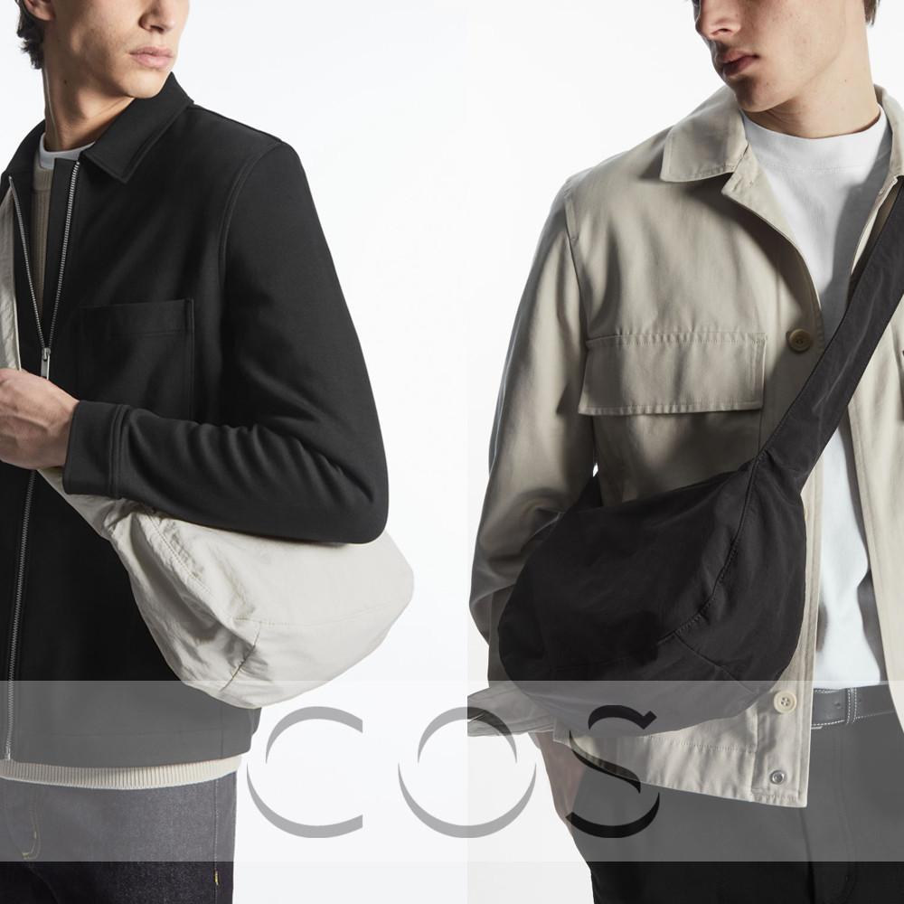 [당일발송] COS 코스 나일론 크로스바디 새들백 블랙 그레이 스카이