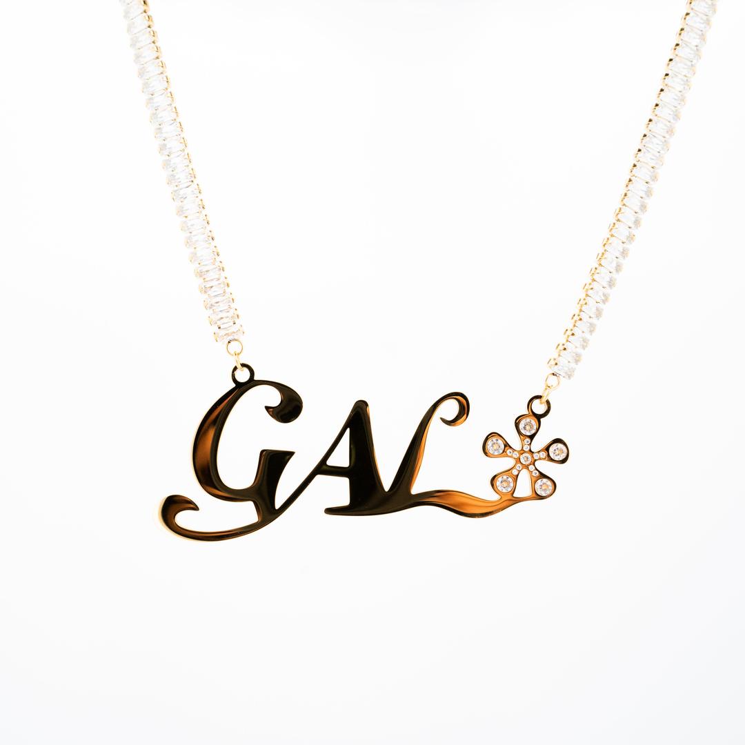 Gal* Gold Baguette Chain Necklace