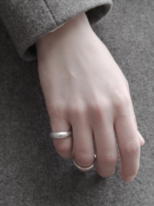 [화사,인플루언서 혜임 착용]096 Semi Matte Bulging Silver Ring