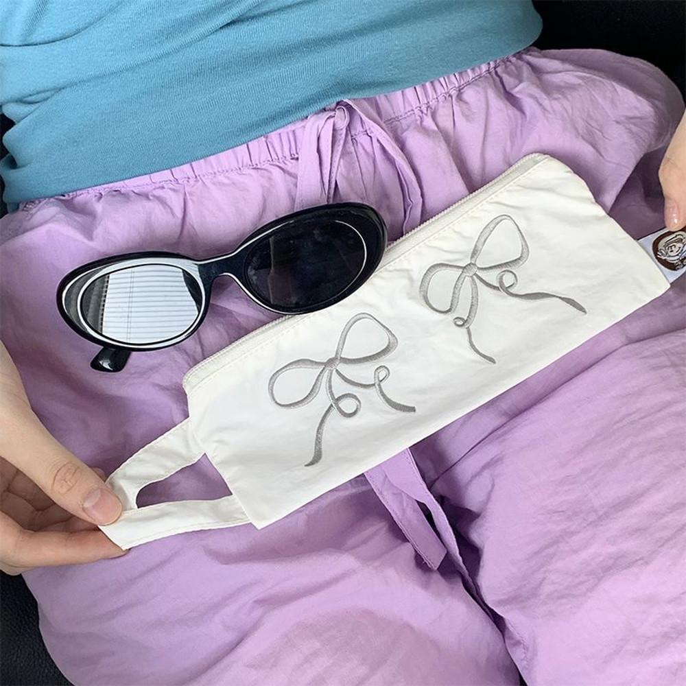 갓수 리본 발레코어 필통 펜 파우치 케이스