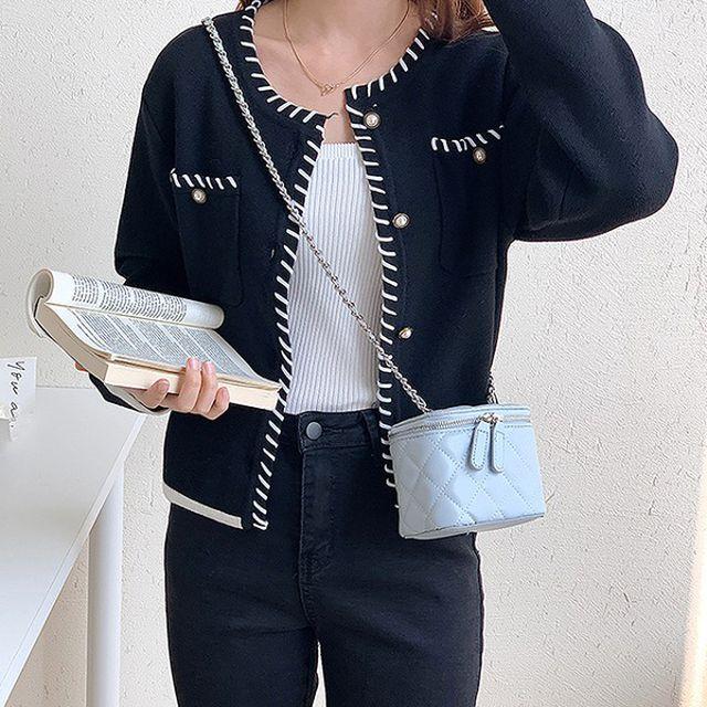 조이 미니 실버 체인 크로스백 세컨 숄더백 가방