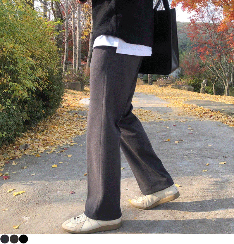 ★MD추천★ 넘버원 세미와이드 핏 팬츠