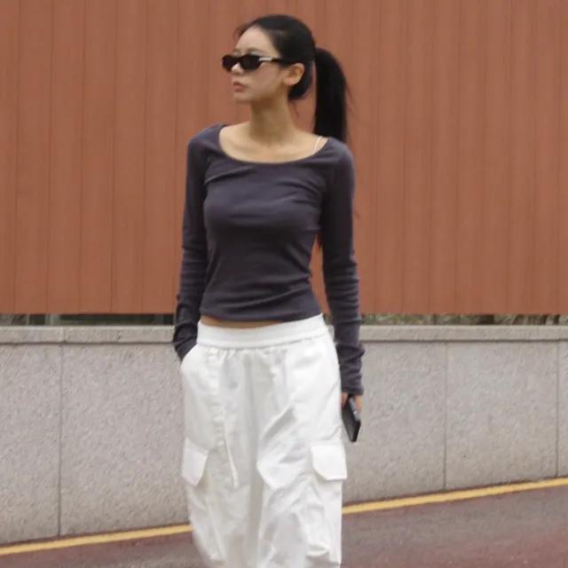 Colly 라운드 슬림핏 긴팔티 (6 colours)