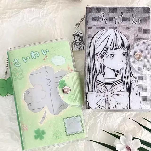 [다꾸] 일본 애니 네잎클로버 pvc A7다이어리 (2color)