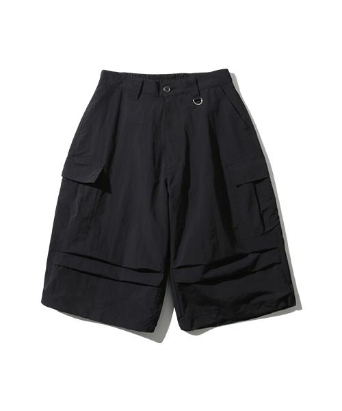 빅 포켓 나일론 버뮤다 팬츠 (블랙)