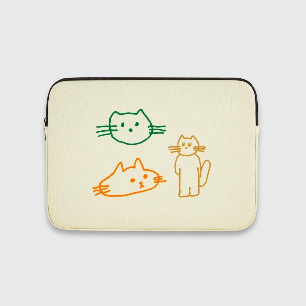 귀여운노트북파우치 어쩌다고양이 아이패드 11인치 13인치 15인치 17인치