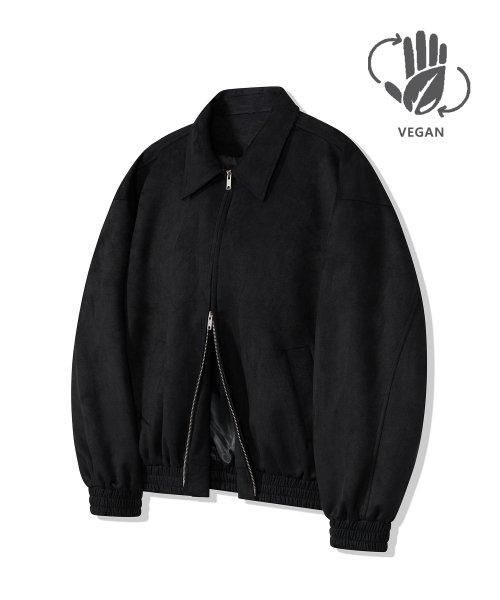 87-STAN009 [비건 스웨이드] 스탠다드 블루종 스웨이드 자켓 블랙