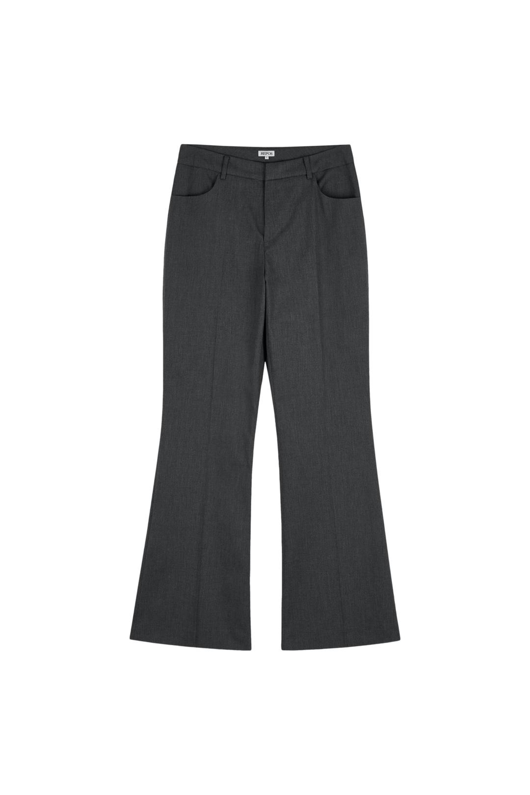 LOW-RISE BOOTCUT TROUSERS (GREY)