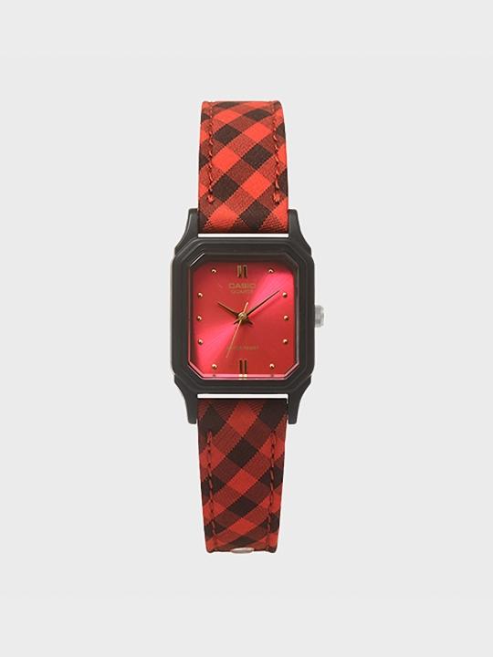 CASIO 카시오 LQ-142LB-4A 여성 패브릭 가죽밴드 손목시계