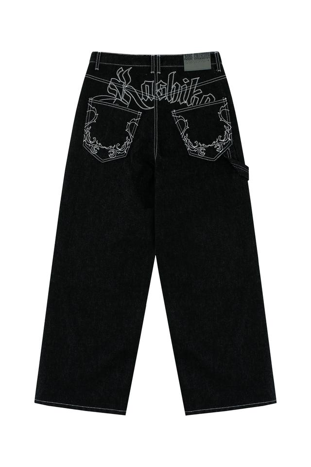 Angelnumber555☆AN5 bootscut folded pants BLACK AN5 bootscut folded pants BLACK