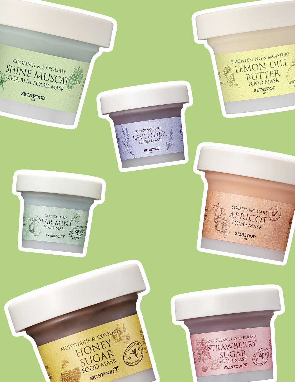 스킨푸드 [단품/실리콘브러쉬증정] 💛푸드마스크 8종 (딸기🍓/허니/라벤더/민트/레몬🍋/살구/샤인머스캣)