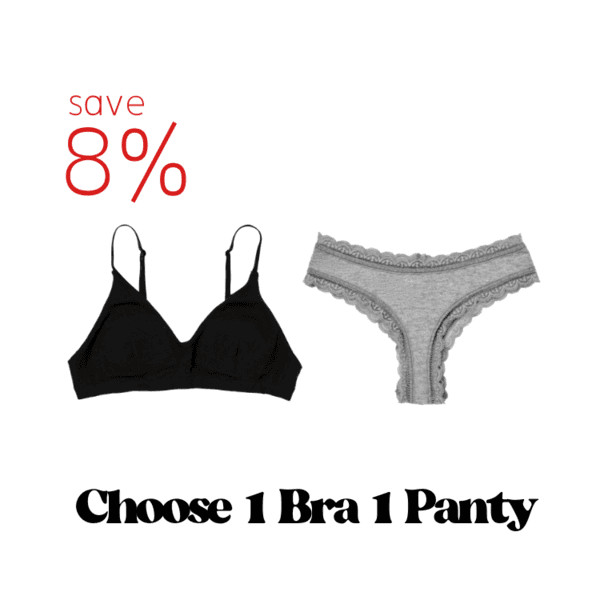 (Set) Bralette 1 + Lace Cheeky 1