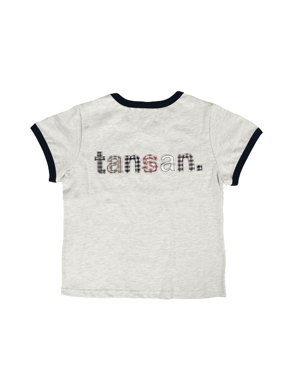 (05.30 예약배송) W tansan. Applique Ringer Tee in Ivory