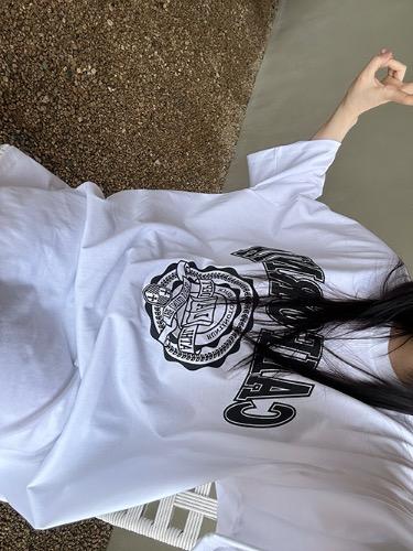 캘리 박스 티셔츠 (화이트/블루/블랙)