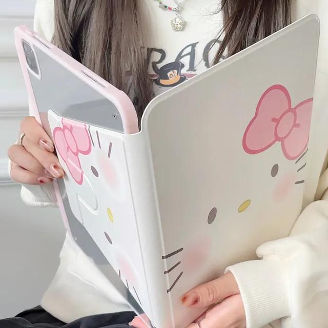 360회전 러블리 화이트 아이패드케이스 펜슬수납 스마트커버