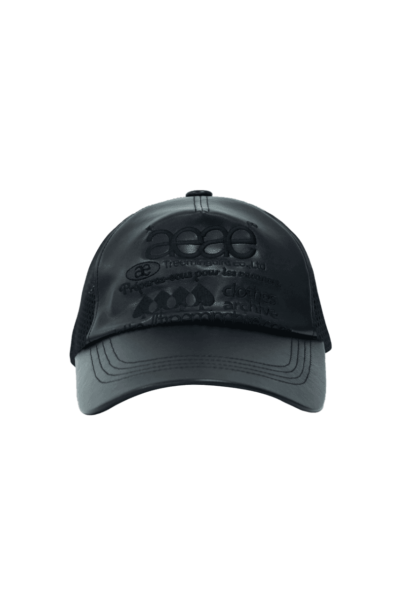 aeae x TREEMINGBIRD★コラボ★Web Logo Mesh Cap [ Leather ] aeae x TREEMINGBIRD☆コラボ☆Web Logo Mesh Cap [ Leather