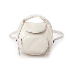 플랩머그백팩 flap mug backpack S crinkle cream