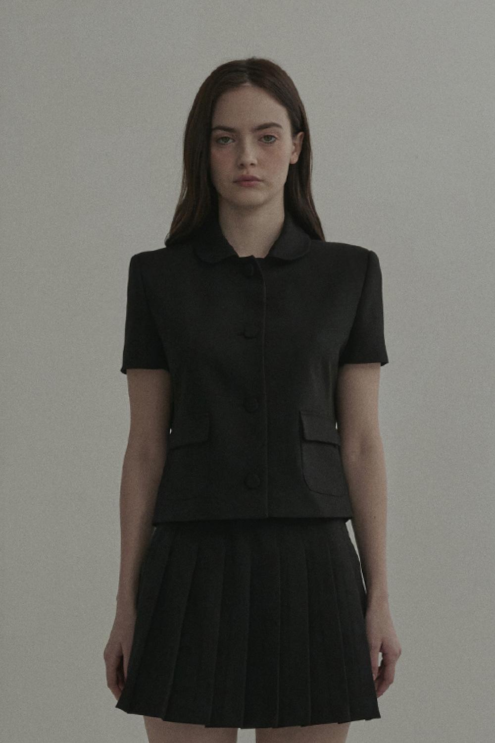 [3월 17일 예약발송] Single Collar Tailored Suit Jacket-Black