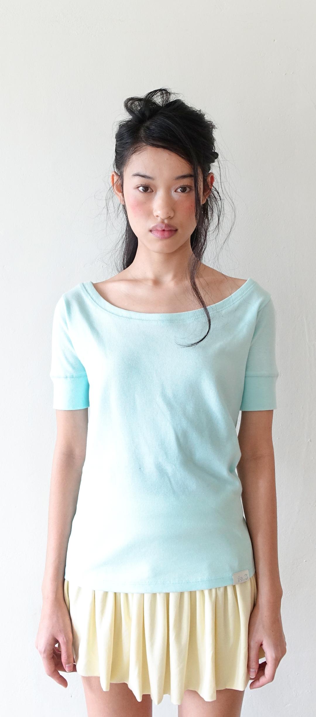 4차★[fe.3] rib half top (mint)