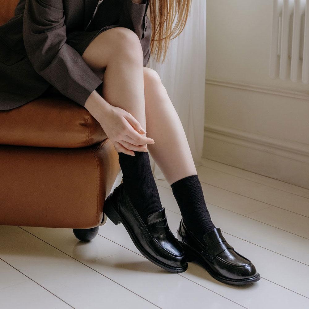 mina loafer glossy black