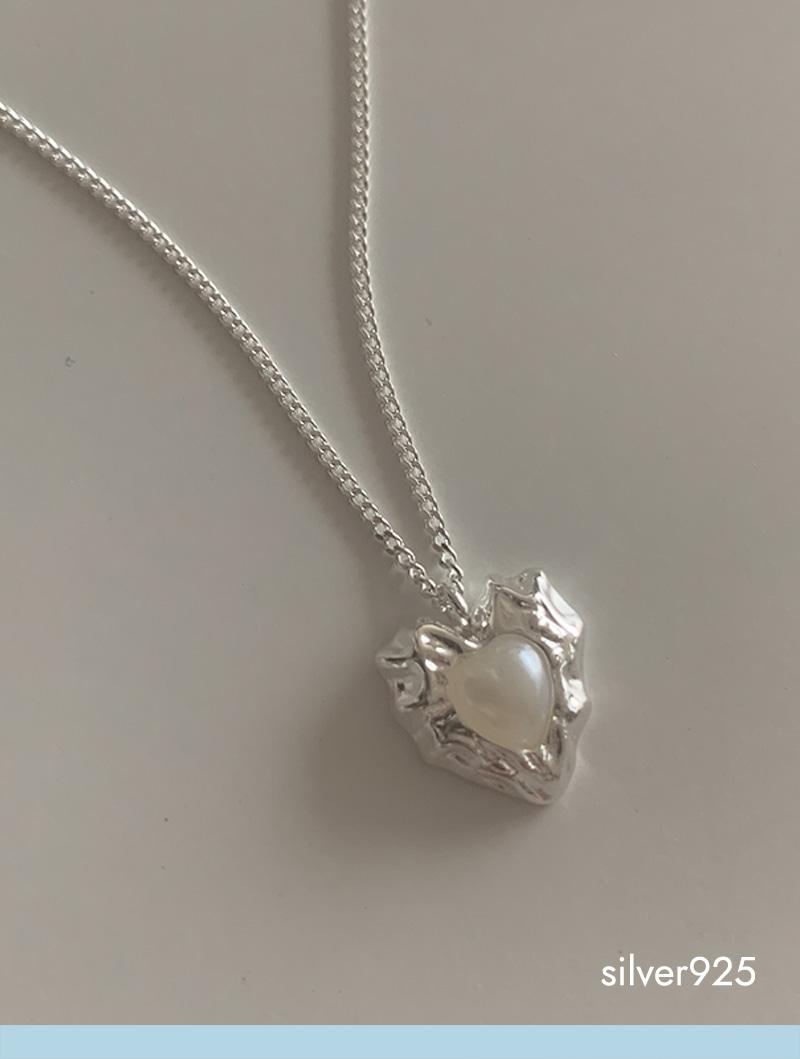 sindy heart necklace (silver925)