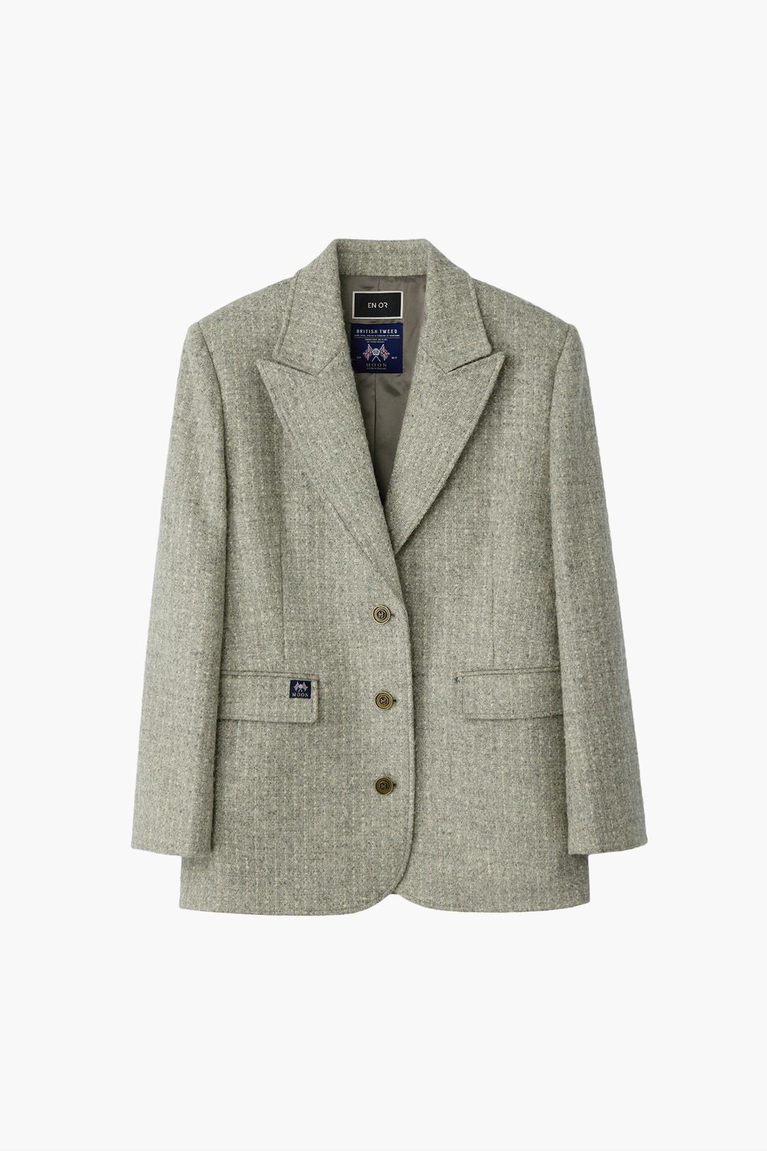 [size S 9/29 예약배송] MOON TWEED SINGLE JACKET - GREY