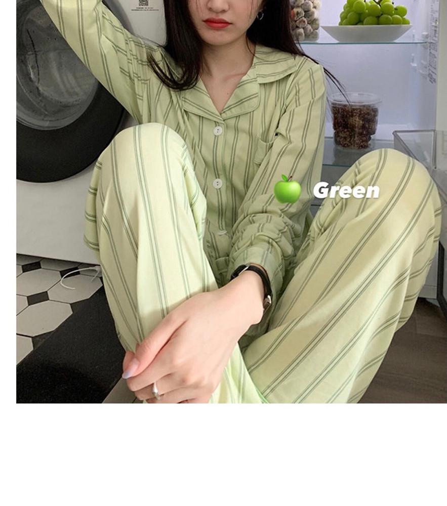 /안츄/ 🍏 줄무늬 스트라이프 상하의세트 잠옷 봄 가을용 파자마 홈웨어