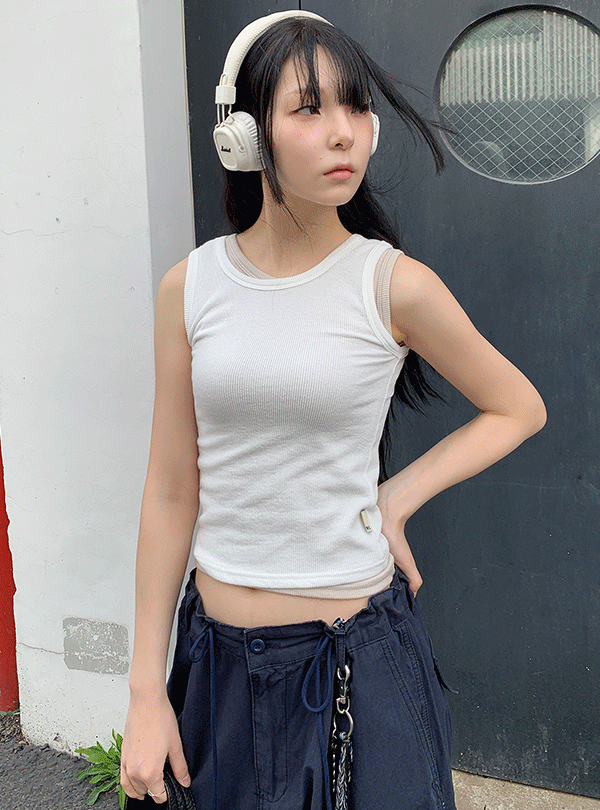 Leeds round sleeveless (4color)