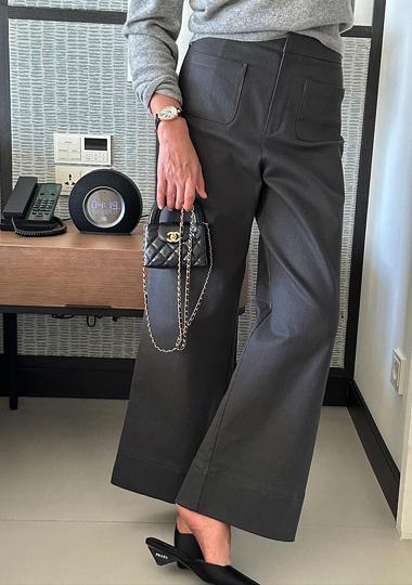 FW 포켓 와이드 팬츠 [charcoal]