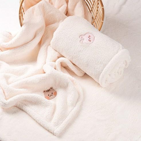 돗투돗 와펜 극세사 아기 블랭킷 신생아 담요 겨울 이불 - 유아담요/블랭킷 | 쿠팡