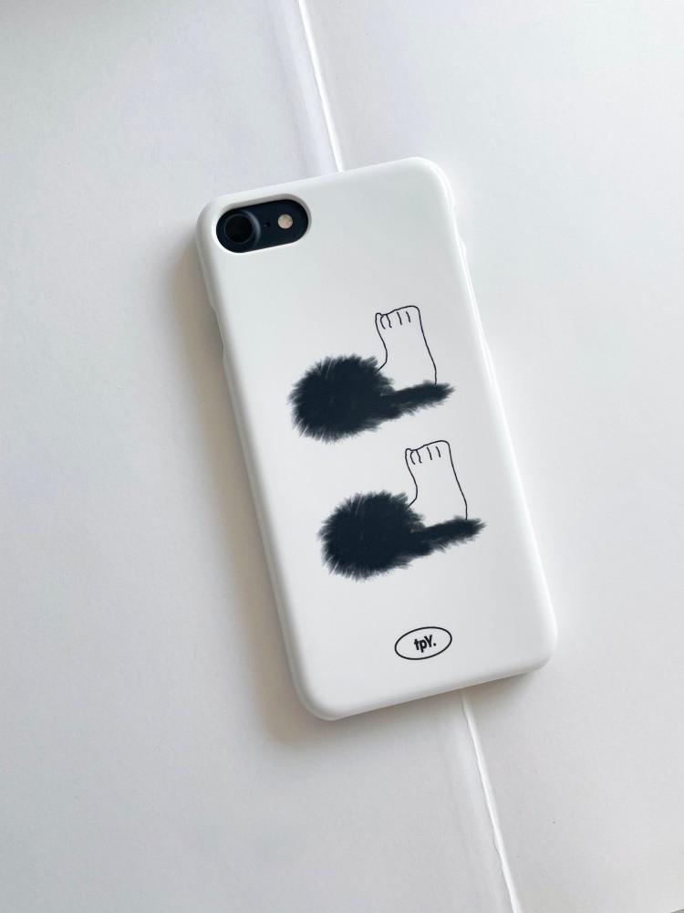 Fake fur sandals phone case