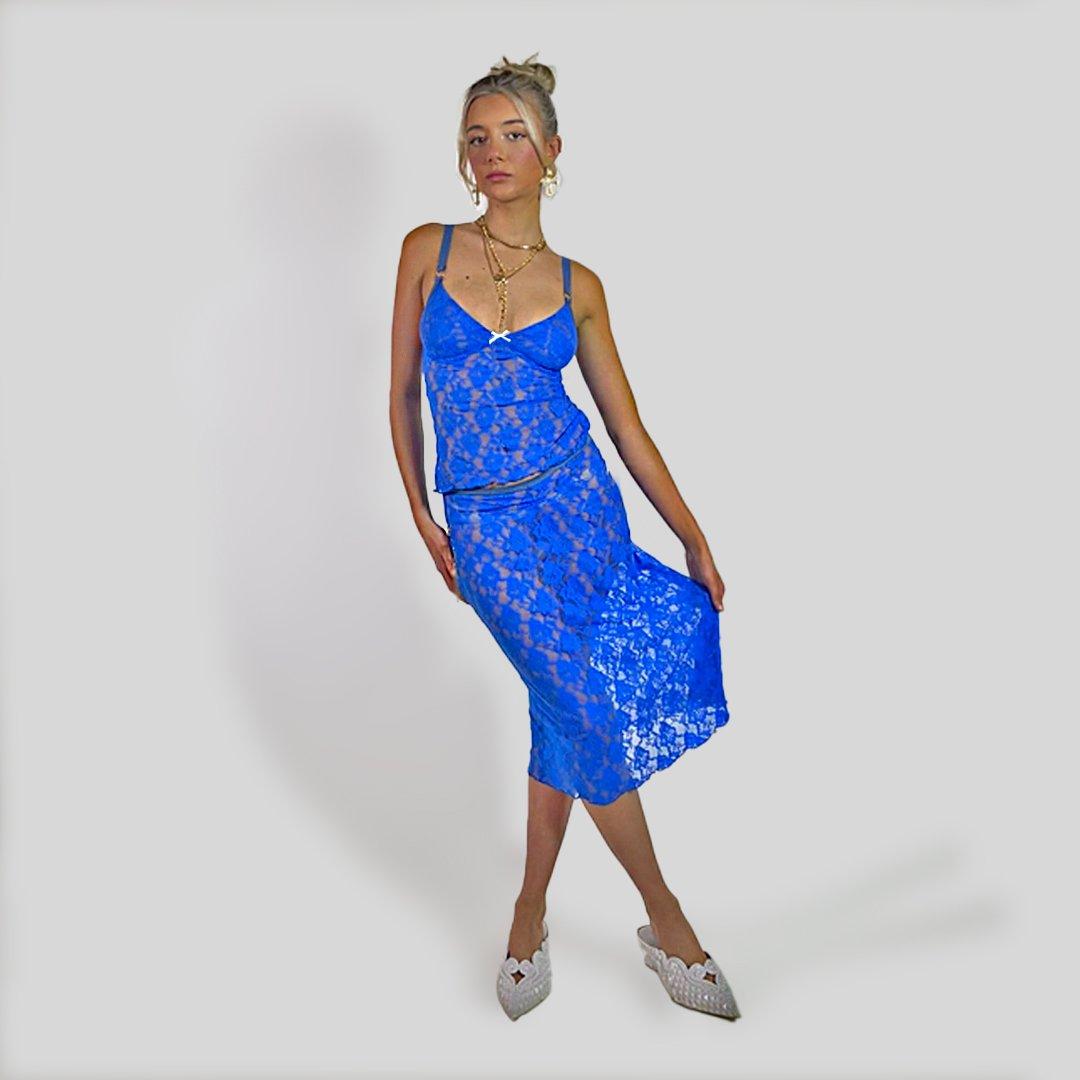 Luccia Midi Skirt - Prussia — BLINC1000