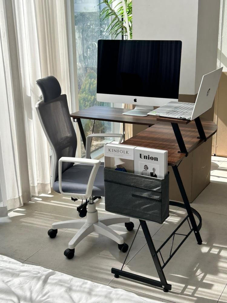 라꾸라꾸 테이블, L테이블, 코너형책상, 견고한 DIY 조립식 데스크 서재 코너 책상