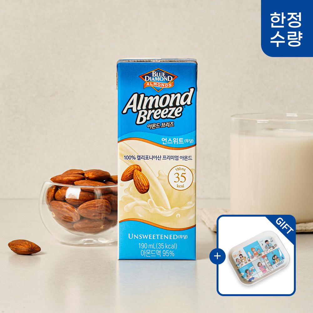 아몬드브리즈 언스위트 190ml 24팩 [트레이 증정] [원산지:상세설명에 표시]