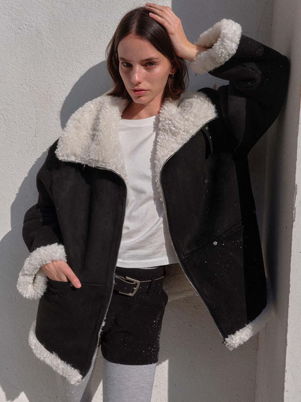 VEN MOUTON JACKET_BLACK