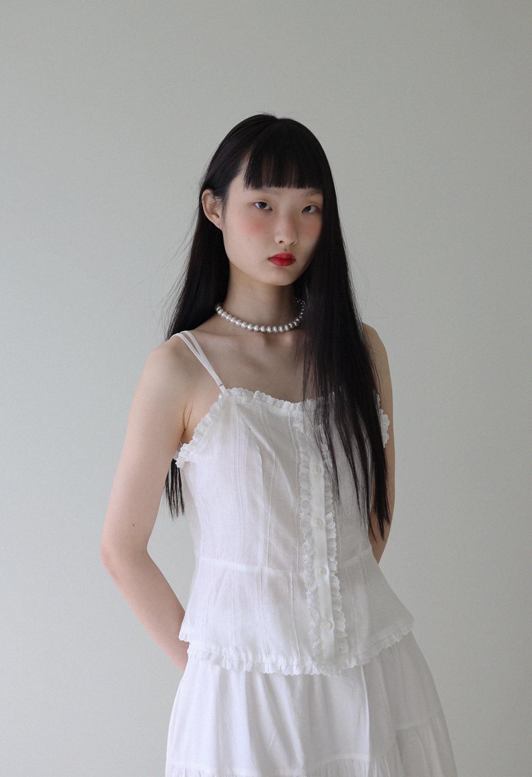 Arin Lace Frill Top, 3color