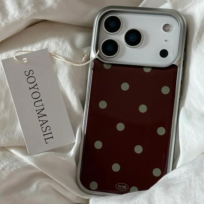 [아이폰17시리즈] SERENE DOT 블랙/실버 범퍼케이스