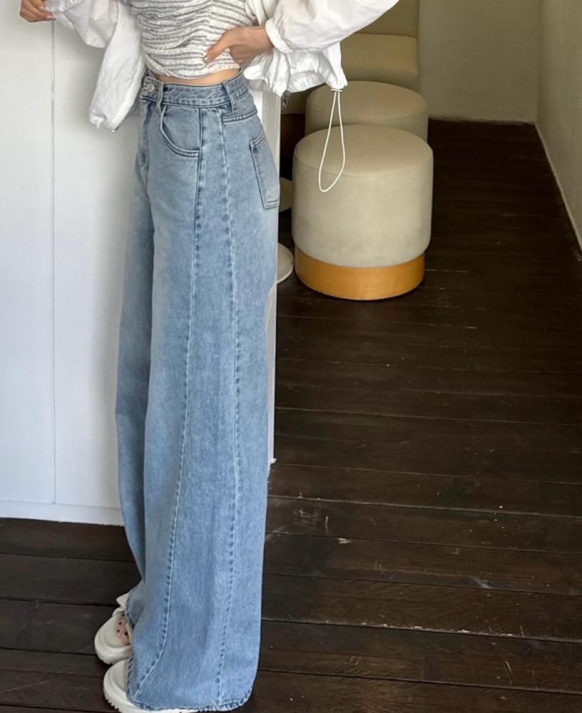 (뉴제작,무료배송) 커버 Natural Jeans 예술핏 데님 3size 사계절 롱다리 핏예쁜 와이드 데님 청바지 / 당일출고