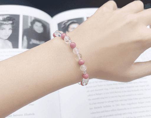 로즈쿼츠 로도나이트 백수정 천연원석 사랑운 연애운 팔찌