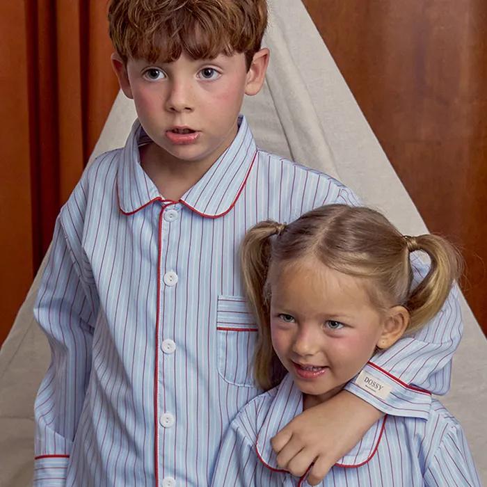 [2PACK]실크핏 클로에 긴팔 키즈 잠옷 세트