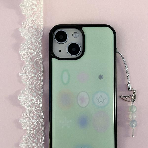 colorful star pattern (mint) - epoxy/glass