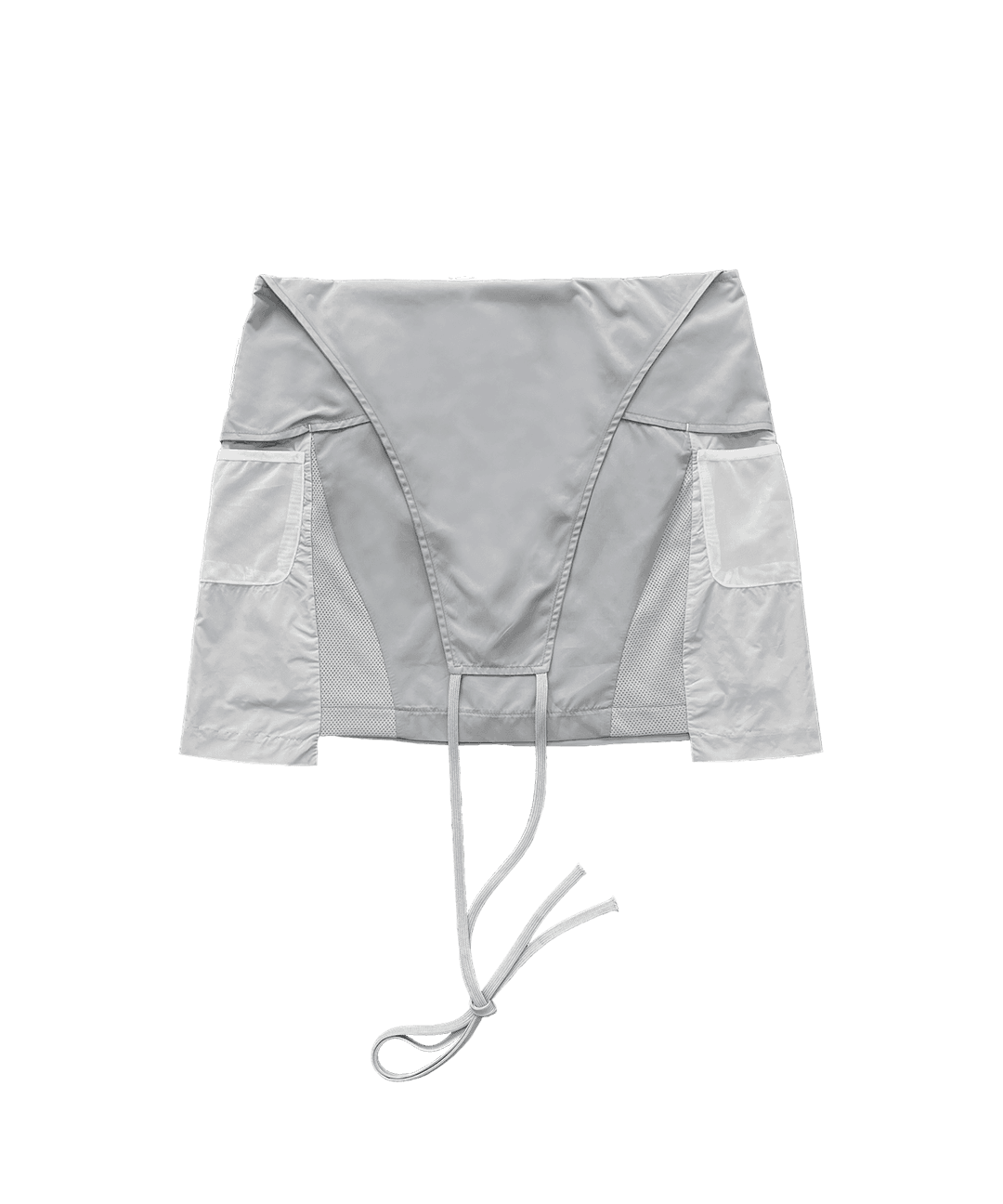 Thigh Mesh Overall Skirt / Grey