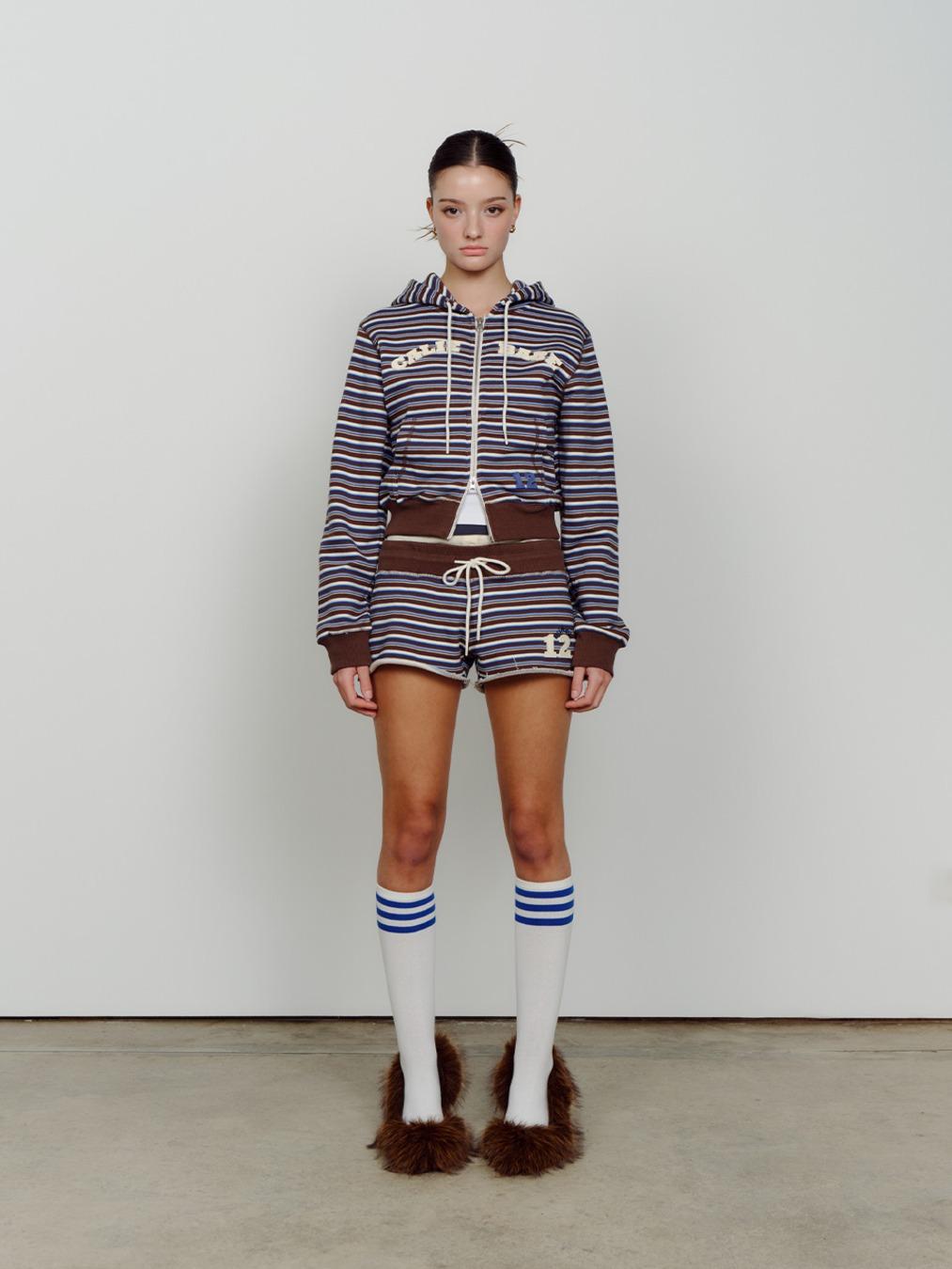 [쯔판 PICK] CALIE BABE STRIPE SHORTS BROWN