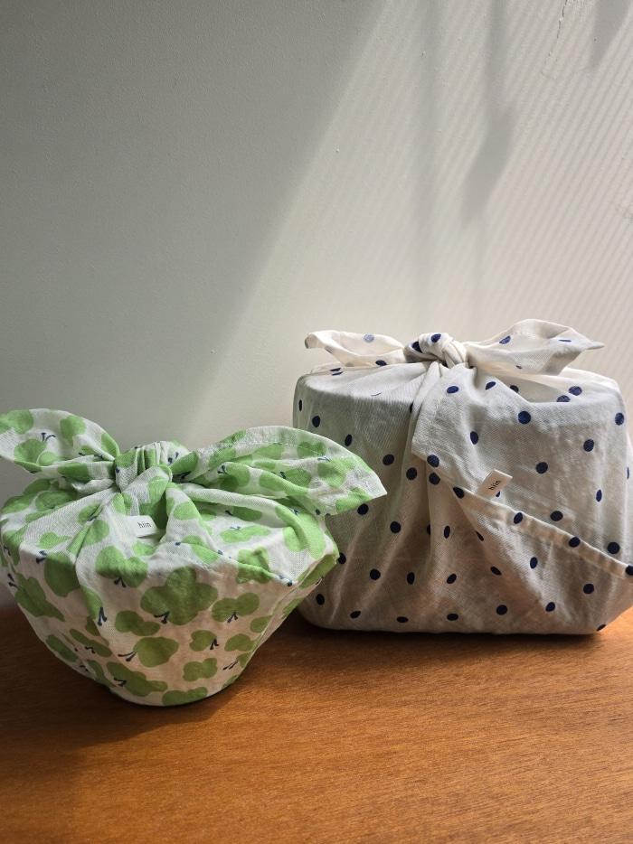 작은 보자기가방_ 도트와 나비