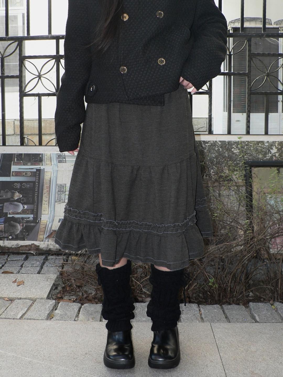 ang:project Soft Volume Tiered Skirt (2color)