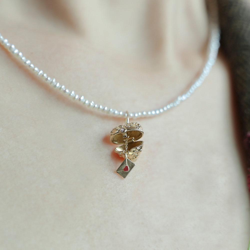 [Signature Limited] 14k Love letter 다이아몬드 팬던트 이에 hier